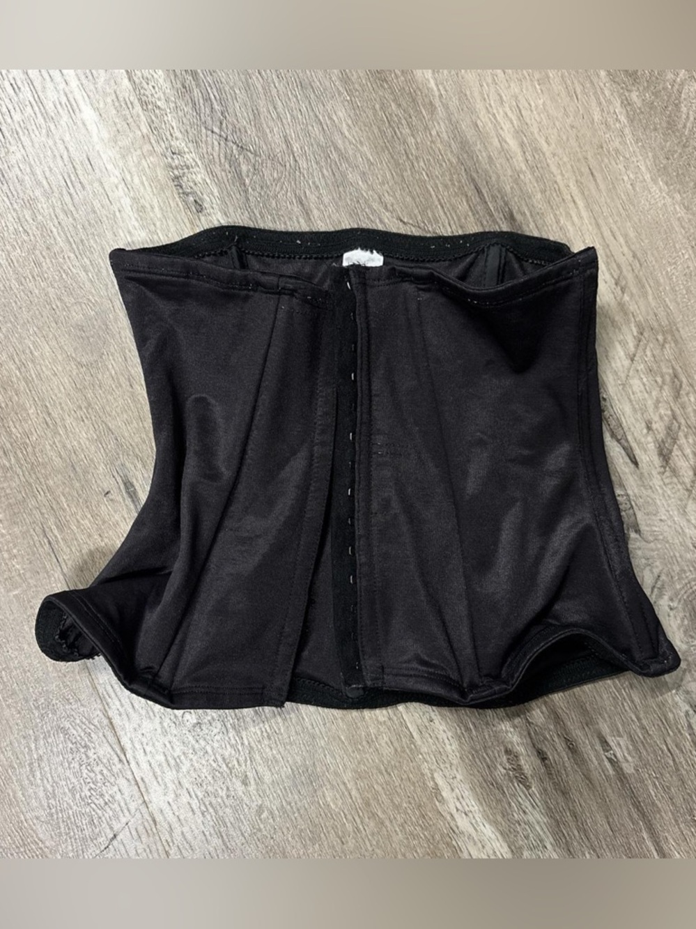 Black Waist Trainer Corset with Front Hook Closure